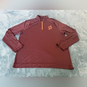 Rhone x Peloton 1/4 Zip Commuter Pullover Men's XXL Brown Stretch Activewear